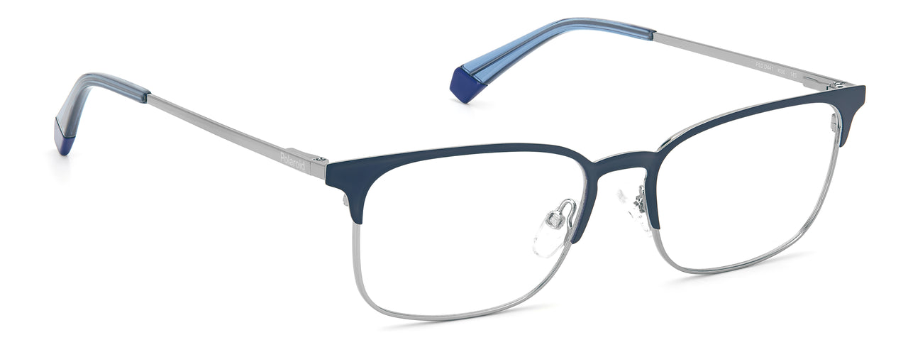 Premium Men Polaroid Eyeglasses: PLD D441 - Mate Blue Ruthenium(2) - SpecSMART Eye Clinic (Diagonal View)