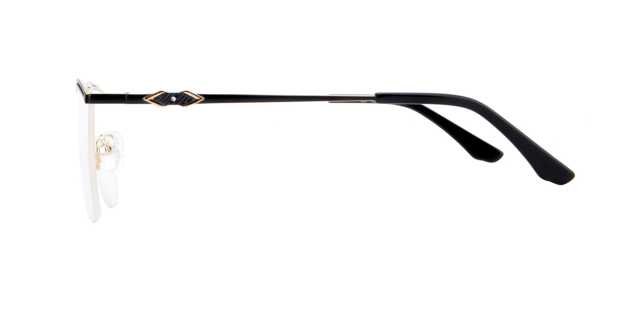 Women Insignia Eyeglasses: Efe -Black - SpecSMART Eye Clinic (Side View)