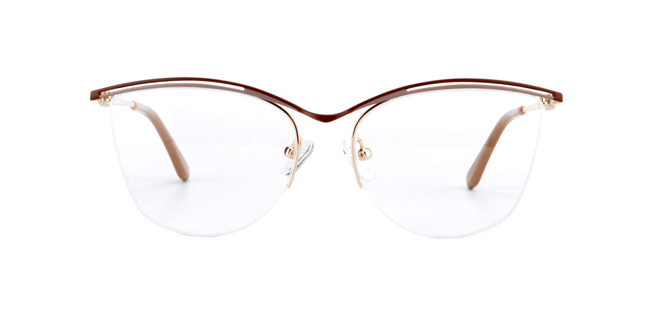 Women Insignia Eyeglasses: Efe -Brown - SpecSMART Eye Clinic (Front View)