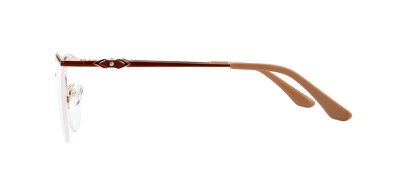 Women Insignia Eyeglasses: Efe -Brown - SpecSMART Eye Clinic (Side View)