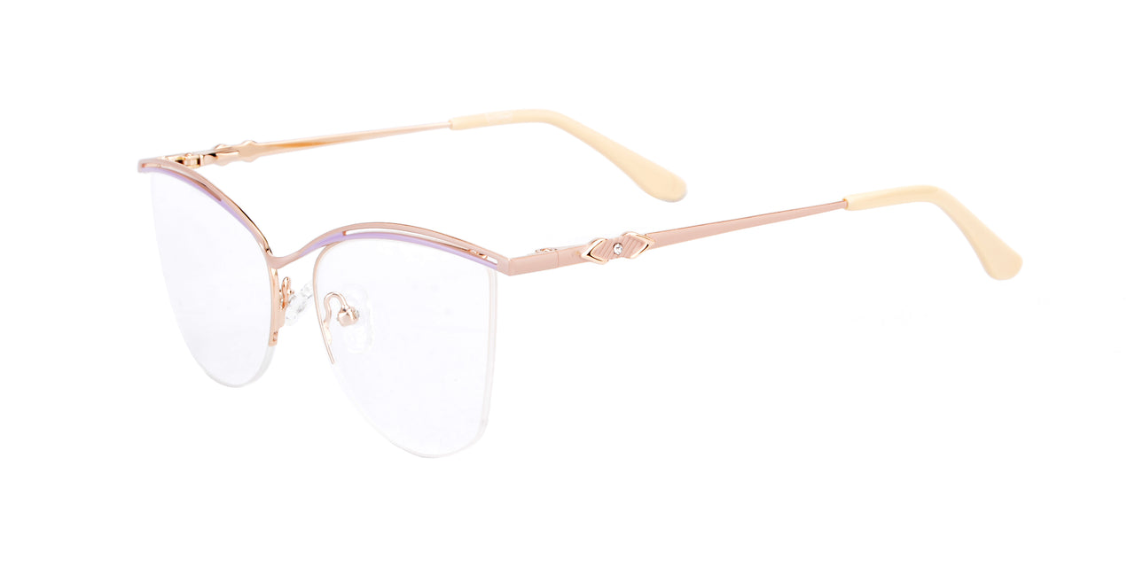 Women Insignia Eyeglasses: Efe -Pink - SpecSMART Eye Clinic (Diagonal View)