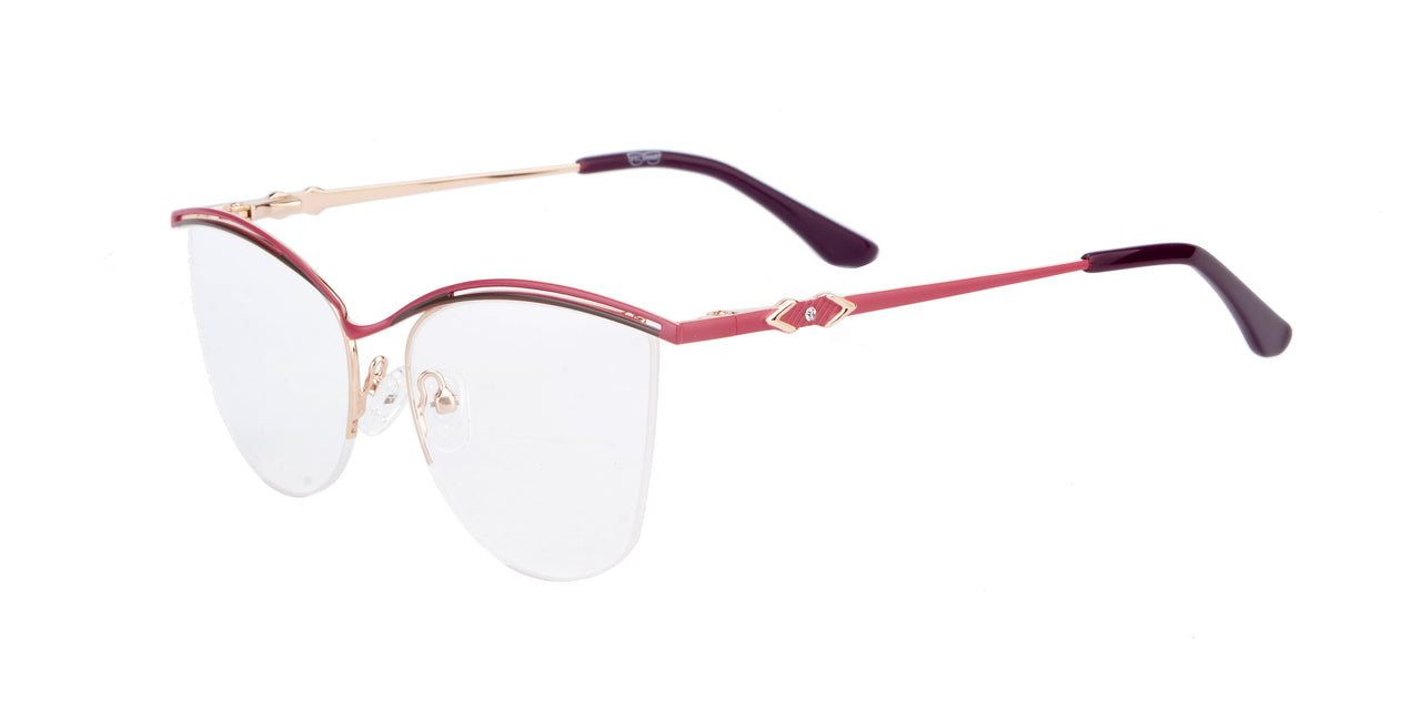 Women Insignia Eyeglasses: Efe -Red - SpecSMART Eye Clinic (Diagonal View)